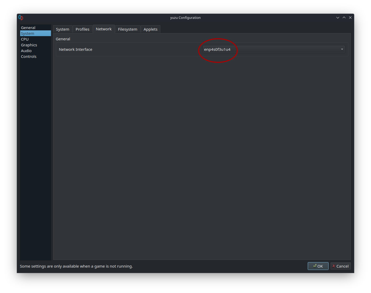 Configuring network interface