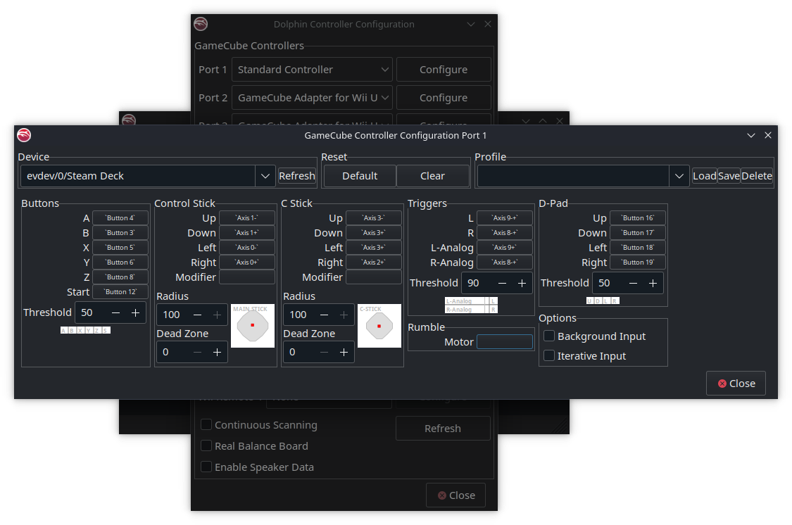 Setting Deck controls